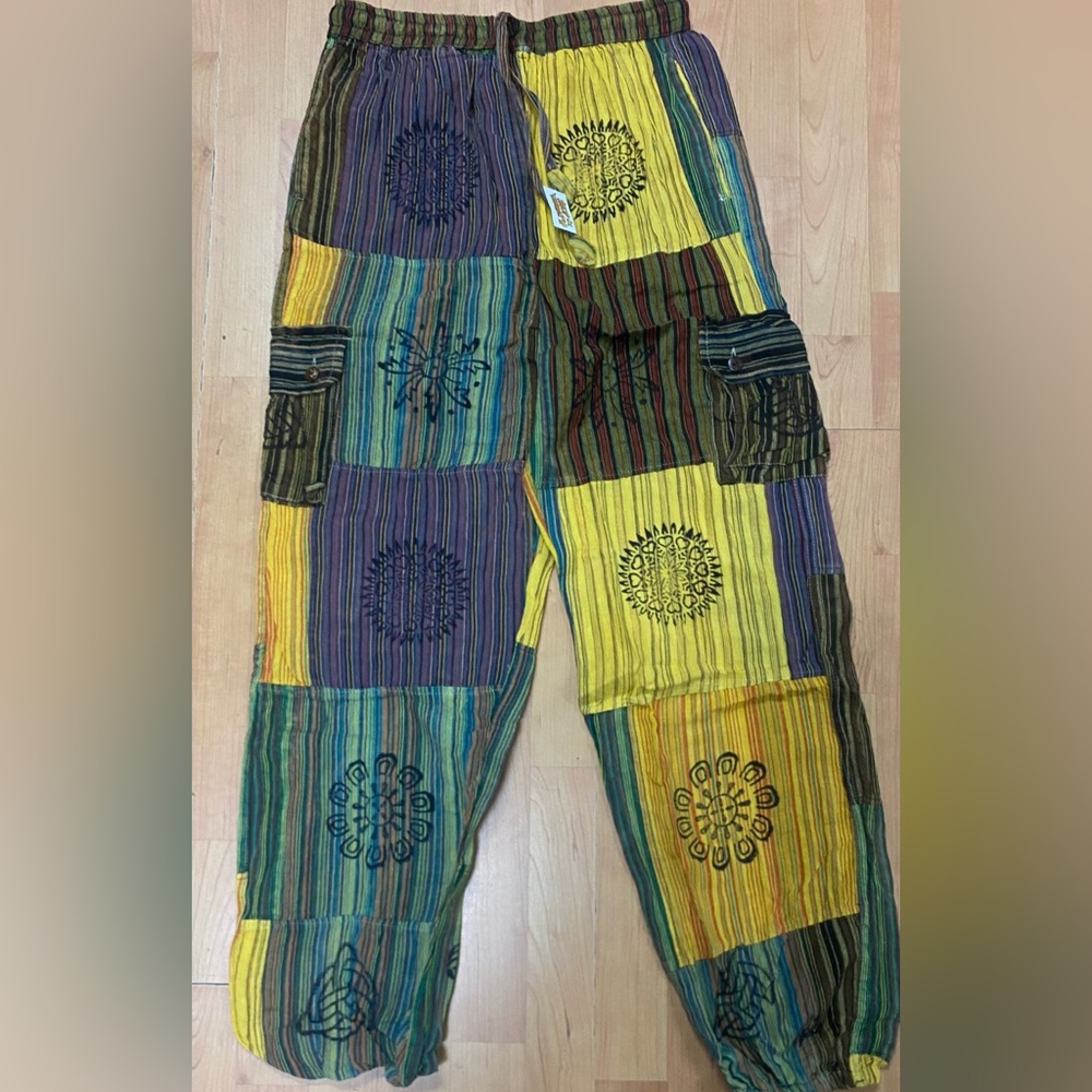 Patchwork Boho Hippie Unisex Small/Medium Festival Pants